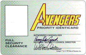 Avengers Card Back